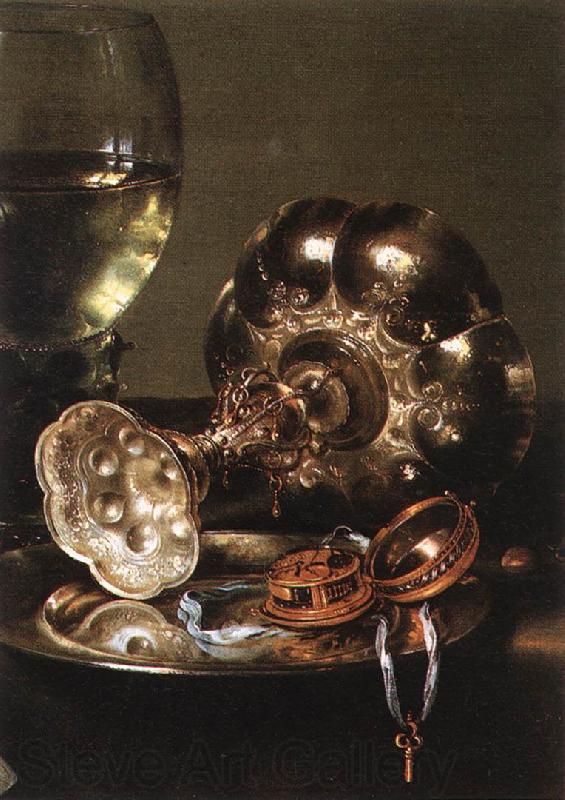 HEDA, Willem Claesz. Breakfast Table with Blackberry Pie (detail) stg Germany oil painting art